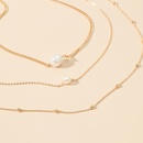 new fashion trend set threelayer alloy pearl necklace wholesalepicture7