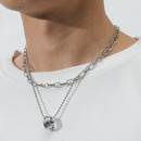 fashion mix hollow chain  doublelayer simple trend alloy necklace wholesalepicture6