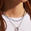 fashion mix hollow chain  doublelayer simple trend alloy necklace wholesalepicture7