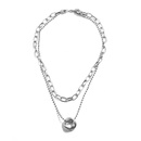 fashion mix hollow chain  doublelayer simple trend alloy necklace wholesalepicture10
