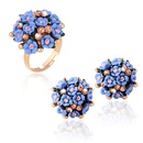Korean jewelry small flower diamond adjustable opening alloy ringpicture11