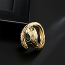 fashion new copper plated 18K gold snake shape open ring femalepicture7