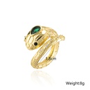 fashion new copper plated 18K gold snake shape open ring femalepicture8