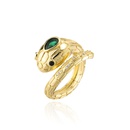 fashion new copper plated 18K gold snake shape open ring femalepicture9