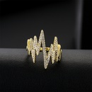 fashion copper microencrusted zircon jewelry electrocardiogram open ringpicture6