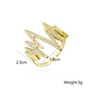 fashion copper microencrusted zircon jewelry electrocardiogram open ringpicture8