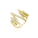 fashion copper microencrusted zircon jewelry electrocardiogram open ringpicture9