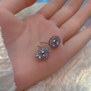 fashion inlaid diamond oval earring simple alloy ear studspicture7