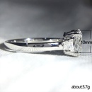 Anillo de damas de boda de diamante grande tridimensional con incrustaciones de cobre simple de modapicture10