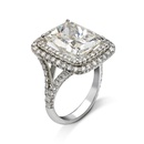 new flash diamond square princess ring female fashion engagement copper ringpicture7