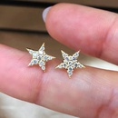 new fivepointed star summer star womens fashion copper earringspicture3