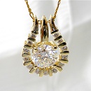 fashion star shaped inlaid zircon pendant copper necklace wholesalepicture6