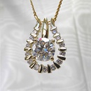 fashion star shaped inlaid zircon pendant copper necklace wholesalepicture7