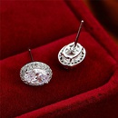simple pigeon egg diamond zircon oval copper earrings female ear jewelrypicture9