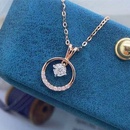 fashion simple star inlaid zircon pendant copper necklace wholesalepicture6