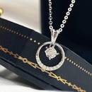 fashion simple star inlaid zircon pendant copper necklace wholesalepicture7