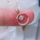 fashion simple star inlaid zircon pendant copper necklace wholesalepicture8