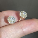 Fashion round diamonds full inlaid zircon copper earrings classic jewelry wholesalepicture6