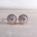 Fashion round diamonds full inlaid zircon copper earrings classic jewelry wholesalepicture7