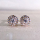 Fashion round diamonds full inlaid zircon copper earrings classic jewelry wholesalepicture8
