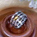 new hand jewelry creative plated twocolor small fish copper ringpicture9