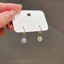 fashion pearl zircon chain earrings simple alloy earringspicture2