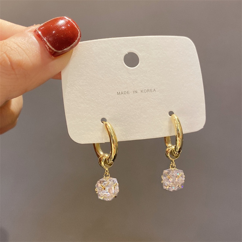 fashion full diamond earrings simple geometric alloy earrings