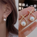 fashion diamond pearl earrings simple alloy earringspicture8