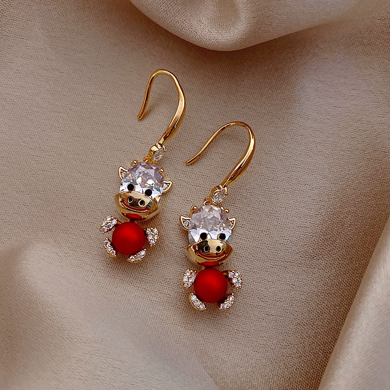 fashion bear cute earrings simple alloy earrings