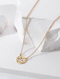 Simple Stainless Steel 14K Gold Plated Hollow Tiger Head Necklace Wholesalepicture12