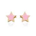 fashion multicolor drop glue star simple copper stud earringspicture16