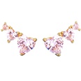 heartshaped pink zircon pendant copper necklace stud earringspicture18