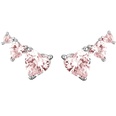 heartshaped pink zircon pendant copper necklace stud earringspicture19