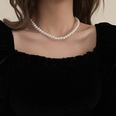 fashion pearl chain retro geometric singlelayer necklace wholesalepicture19