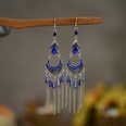 Fashion traditional tassel womens long ethnic crystal chain alloy earringspicture14