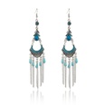 Fashion traditional tassel womens long ethnic crystal chain alloy earringspicture18