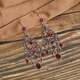 Fashion long diamond texture drop wholesale retro alloy earringspicture13