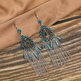 Fashion creative dropshaped diamond long accessories retro alloy earringspicture15