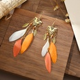 Inverted Triangle Exotic Long Feather Female Bohemian Leaf Tassel Metal Earringspicture17