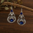 Fashion new retro glass diamond dropshaped jewelry wholesale alloy earringspicture15