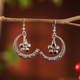 Fashion new crescent flower retro alloy earrings wholesalepicture13