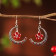 Fashion new crescent flower retro alloy earrings wholesalepicture17