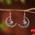 Fashion new crescent flower retro alloy earrings wholesalepicture18