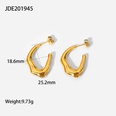 fashion irregular shaped Cshaped stainless steel earrings wholesalepicture11