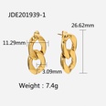 Simple 14K Gold Stainless Steel Hollow Chain Plain Cropped Earringspicture12