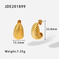 fashion 18K goldplated irregular spiral pattern stainless steel earringspicture11