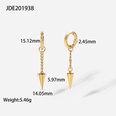 fashion 14K gold stainless steel hanging rivets triangle cone earrings wholesalepicture11