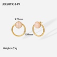fashion inlaid stone hollow ring stainless steel earrings wholesalepicture13