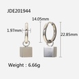 fashion simple plain stainless steel cube pendant earrings wholesalepicture12
