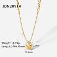 fashion threedimensional hollow rose pendant pearl gold stainless steel necklacepicture12
